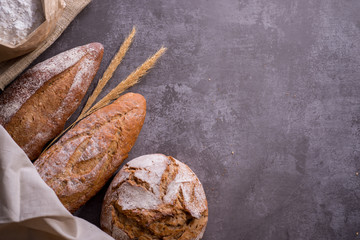 Homemade sourdough brown bread,freshly baked,whole wheat loaf