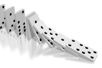 3D white dominoes