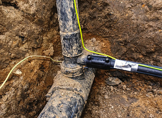 Installing potable water pipes with control valve