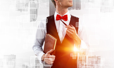 Conceptual image of successful businessman.