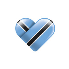 Botswana flag, vector illustration on a white background