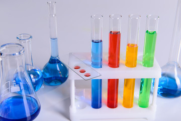 Science laboratory research and equipment chemistry experiment