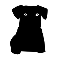 Pussy Dog silhouette vector icon eps