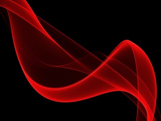 Abstract shiny color red wave design element