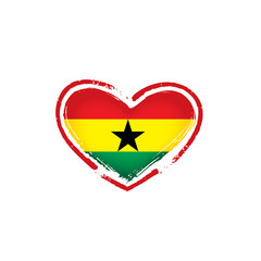 Ghana flag, vector illustration on a white background