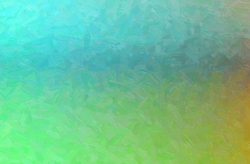 Abstract illustration of blue and green Oil paint with large brush strokes background.