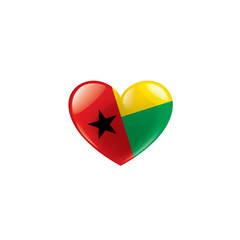Guinea Bissau flag, vector illustration on a white background