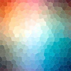 Illustration of abstract Blue, Orange And Red Little Hexagon Square background.