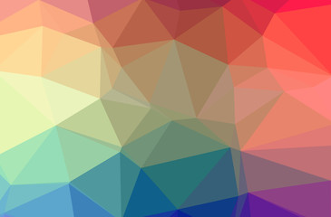 Illustration of abstract low poly blue horizontal background.