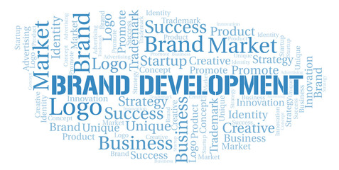 Fototapeta premium Brand Development word cloud.