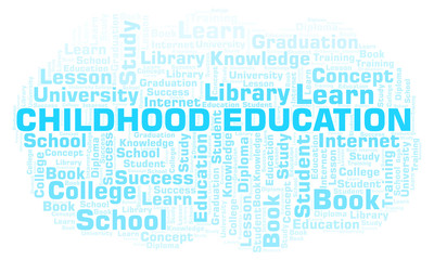 Childhood Education word cloud.