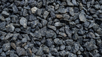 Gravel sand on the ground close up