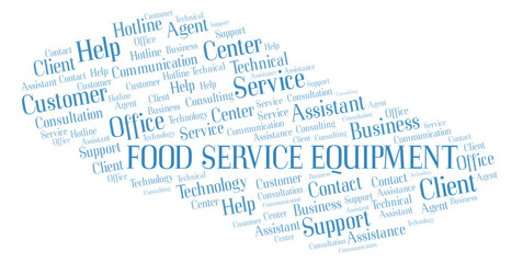 Food Service Equipment word cloud.