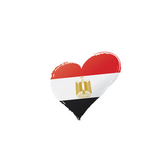 Egypt flag, vector illustration on a white background