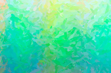 Illustration of abstract Green Impressionist Impasto Horizontal background.