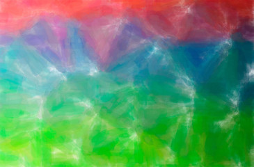 Obraz na płótnie Canvas Illustration of abstract Green, Pink, Blue And Red Watercolor Horizontal background.