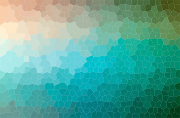 Illustration of abstract Green, Yellow And Blue Small Hexagon Horizontal background.