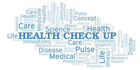 Fototapeta premium Health Check Up word cloud.