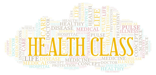 Fototapeta premium Health Class word cloud.
