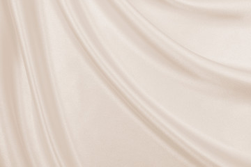 Naklejka na ściany i meble Smooth elegant golden silk or satin luxury cloth texture as wedding background. Luxurious background design. In Sepia toned. Retro style