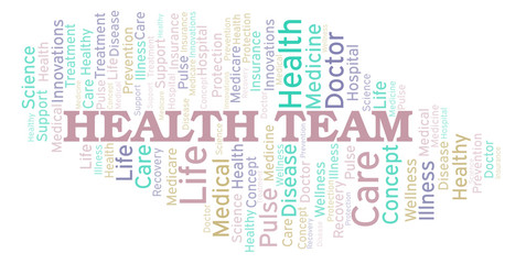 Health Team word cloud.