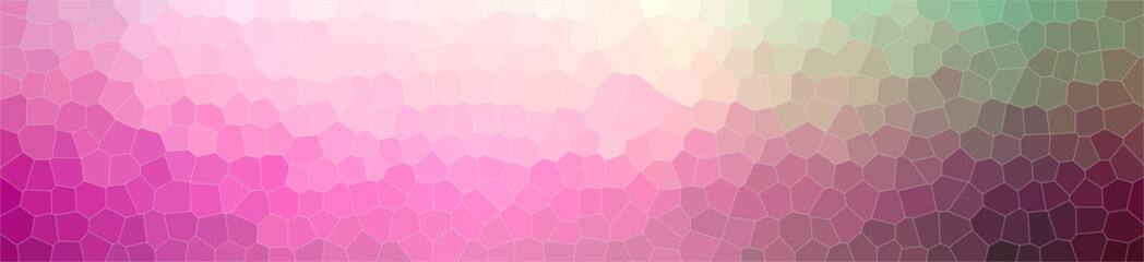 Illustration of abstract Magenta, Yellow And Green Small Hexagon Banner background.