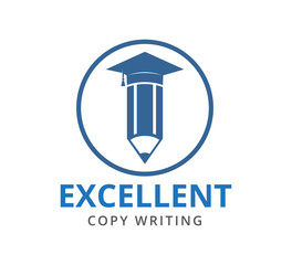 excellent education school vector icon logo design