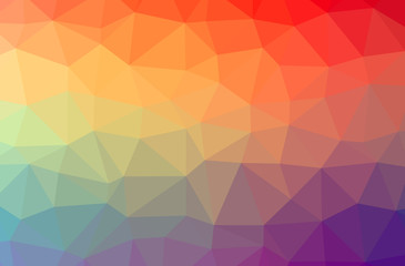 Fototapeta premium Illustration of abstract low poly orange horizontal background.