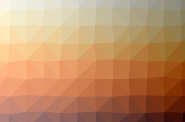 Illustration of abstract low poly orange horizontal background.