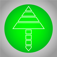 This is an arrow shaped logo. This logo can also be used as an icon. This logo can be used in various types of businesses whether it be a logo on an application or other business.