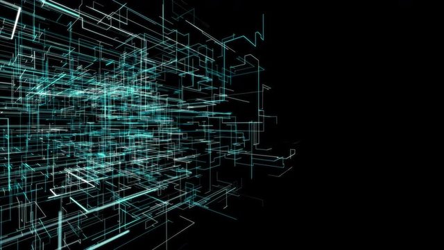 Digital animation of electronic circuit.