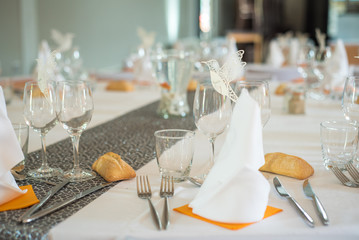 Table de mariage orange