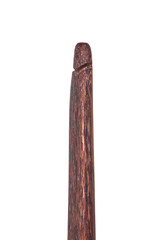 Ancient wooden bow isolated on white