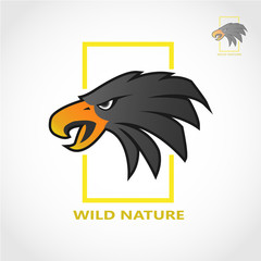 This logo is themed outdoors with the head of an eagle as its logo with a rectangular frame. This logo is good to use as a company logo and a logo of a community of nature or animal lovers. 