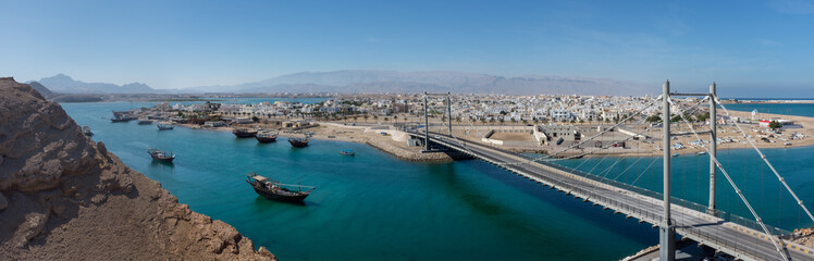 Fototapeta na wymiar Al Ayjah Bridge in Sur, Oman