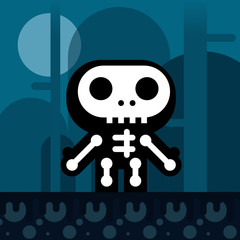 Squelette flat design 