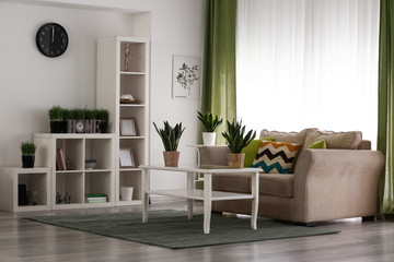 Interior of beautiful modern living room