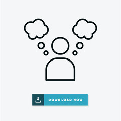 Thoughtful vector icon