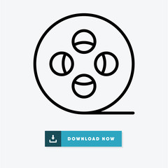 Film roll vector icon