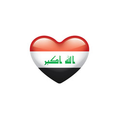 Iraqi flag, vector illustration on a white background