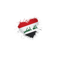 Iraqi flag, vector illustration on a white background