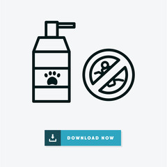 Anti flea vector icon
