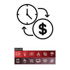 Time is money vector icon