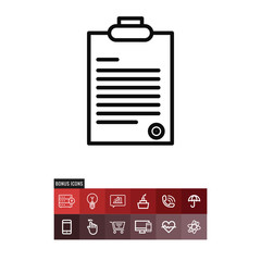 Clipboard vector icon