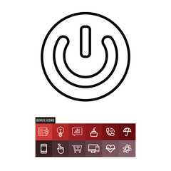 Power button vector icon