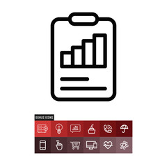 Bar chart vector icon
