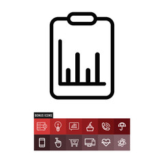 Bar chart vector icon