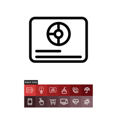 Pie chart vector icon