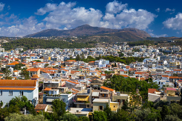 Greece, Crete, view of the city of Rethymno from a fortress