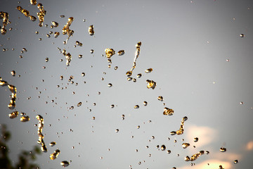 Abstract background with drops of gold color